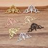 50 Pcs/Lot Brass Charms Base Parts DIY Material for Hair Jewelry Handmade Crown Jewelry Making Connectors Accessories.