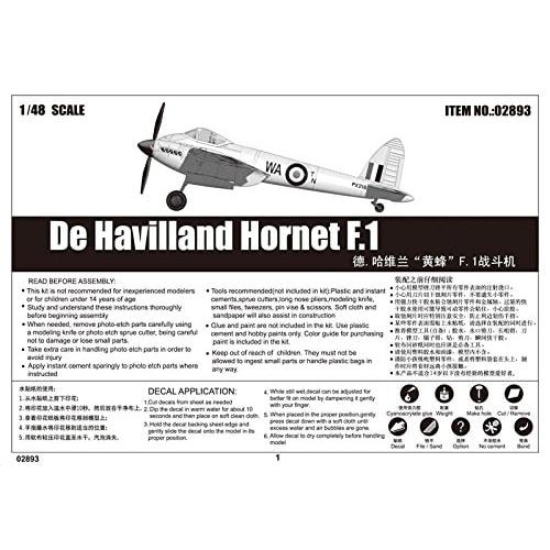 Trumpeter 1/48 scale de Havilland Hornet F.1 plastic model