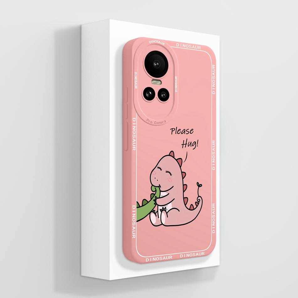 For Oppo Reno 10 Pro 5G Case Cute Panda Fundas Camera Protection Liquid Silicone Back Cover For Oppo Reno10 Pro Coque Carcasa