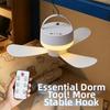 USB Rechargeable Hanging Fan Light LED Light Ceiling Lamp Wireless Ceiling Fan Light  Home Use