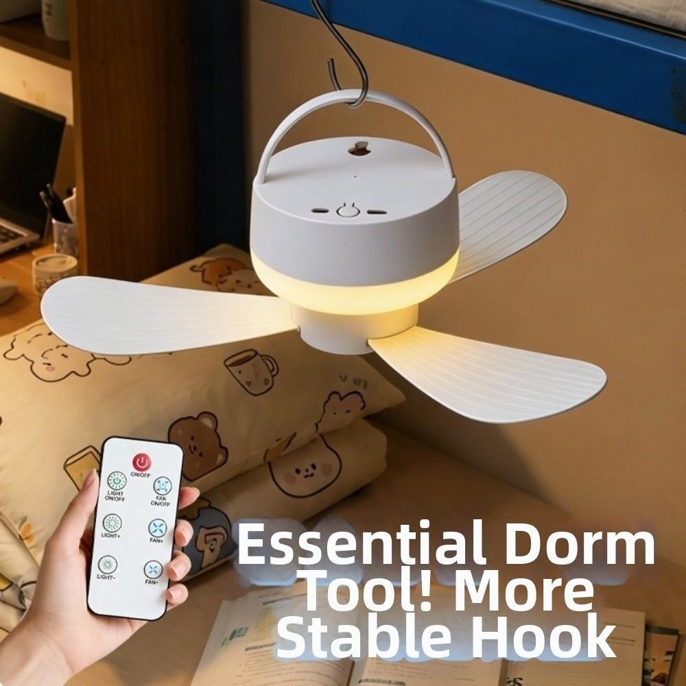 USB Rechargeable Hanging Fan Light LED Light Ceiling Lamp Wireless Ceiling Fan Light Home Use