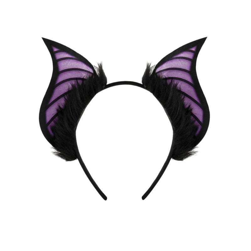 Furry Plush Bat Ear Headband For Adult Kids Cosplay Party Gathering Costume Accessories Hairhoop for Various Occasion
