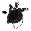 Women Fashion Flower Mesh Fascinator Hat Hair Decoration Elegant Accessories Wedding Headdress Adjustable Headwear Garden Party