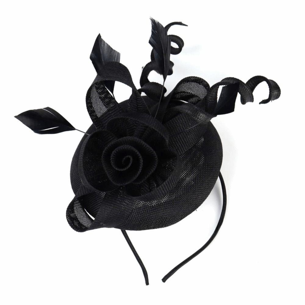 Women Fashion Flower Mesh Fascinator Hat Hair Decoration Elegant Accessories Wedding Headdress Adjustable Headwear Garden Party