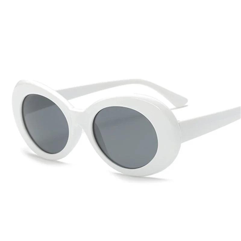 New Retro Korean Round Frame Sunglasses Fashion Elliptical Frame Glasses Trendy Men'S And Women'S Sunglasses