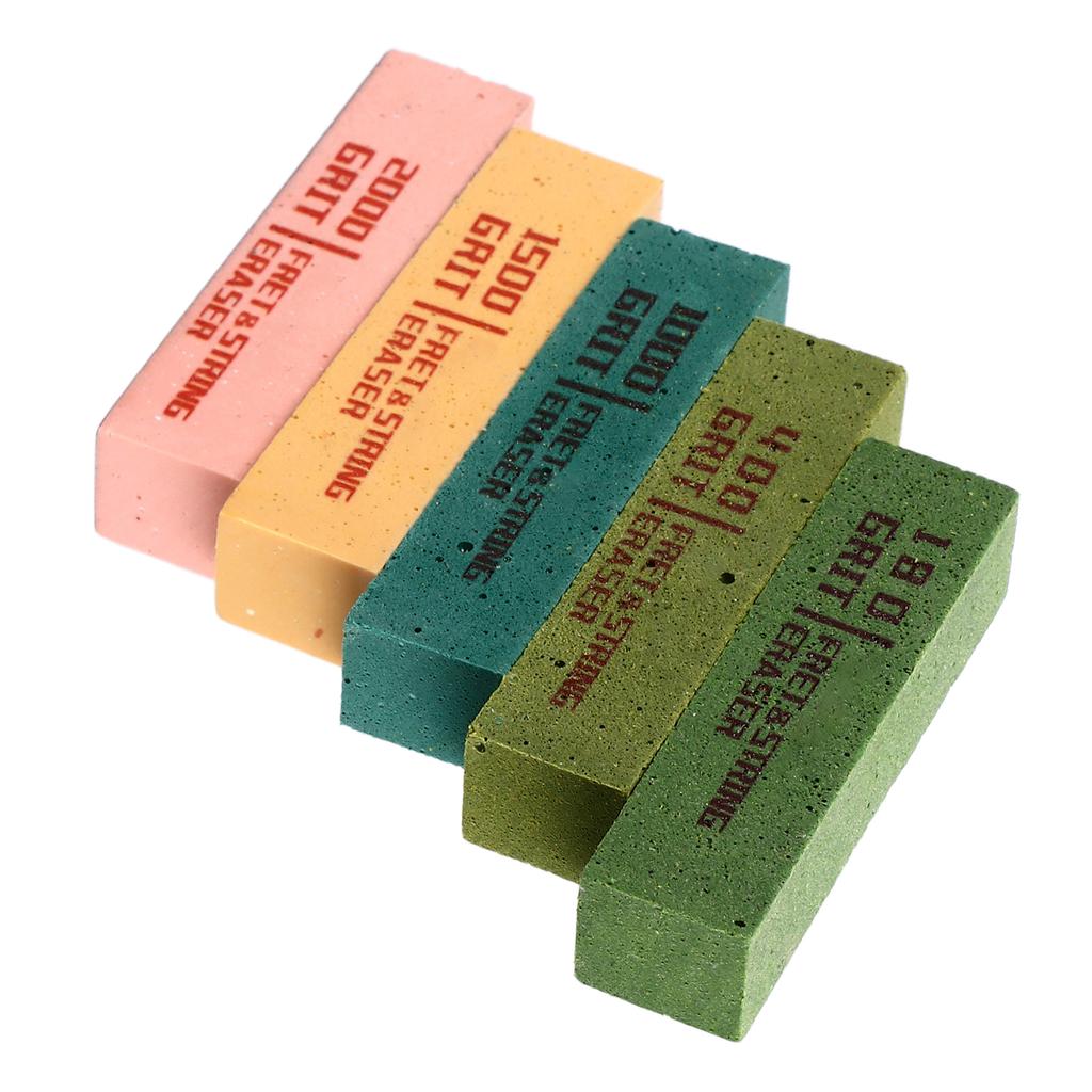 5Pcs Fret Eraser Dust Cleaner Fretboard Scrubber String Polishing Tool for Repair Maintenance