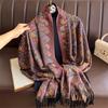 Bohemian Autumn Paisley Cashmere Shawl for Women Jacquard Pashmina Warm Winter Scarves Print Design Lady Foulard Stoles Scarf