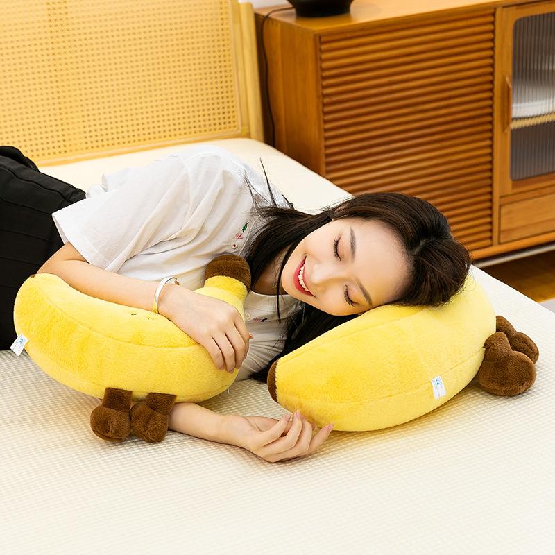 Original Fun Cute Long Legs Big Banana Doll Skin-friendly Soft Bedroom Pillow Doll Seat Ornament