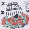 Colorful Flower Birdcage Wall Sticker Decals Flying Birds Plants Adhesive Room Wallpaper Decor