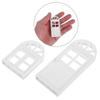 Miniature Dollhouse Building Model Plastic Window and Door Accessories 8Pcs