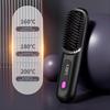 Go Brush Pro Hair Friendly Straightening Brush, Cordless Rechargeable Heated Brush for Travel (Color Pink) less