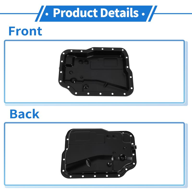 UXCELL No.FN112151X Engine Oil Pan Oil Pan Sump Transmission Oil Pan for Mazda 2 2011-2015 1.5L with Automatic Trans Iron Black
