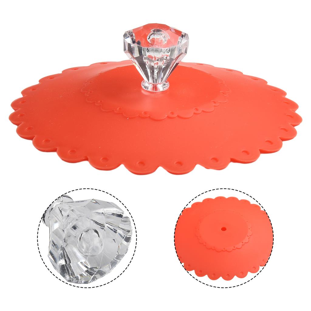 Cup Lids Lids Colorful Diamond Handle Kitchen Supplies