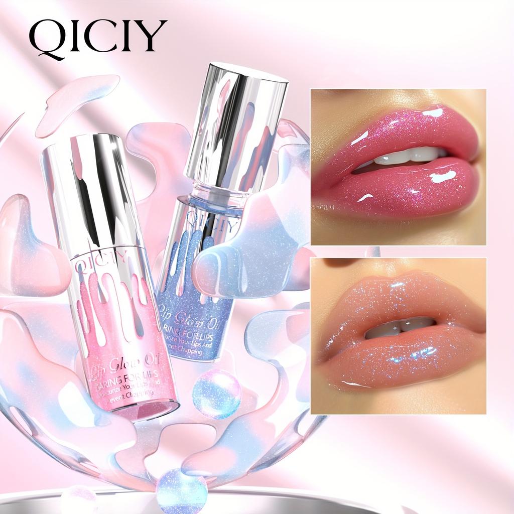 Pearlescent Color-Changing Lip Gloss,Natural Shining EffectLong-Lasting Moisturizing and Hydrating Lip Plumping Mirror Lip Glaze
