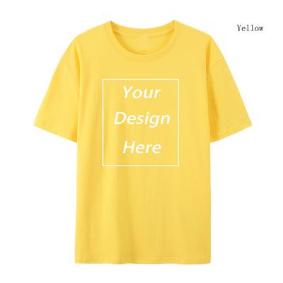 Design Your Logo T- Shirt DIY05 Vintage Couple T-Shirts Street Retro Punk T Shirt Women Customize Pattern Cotton Short Sleeve