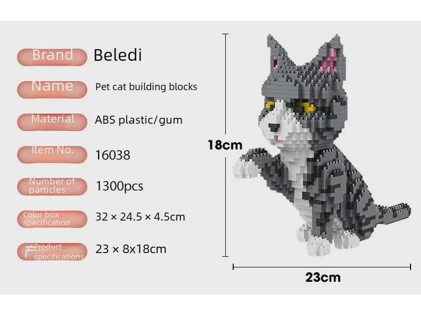 Balody 16036 Small Pet Cat Building Blocks - Children's Educational Toy