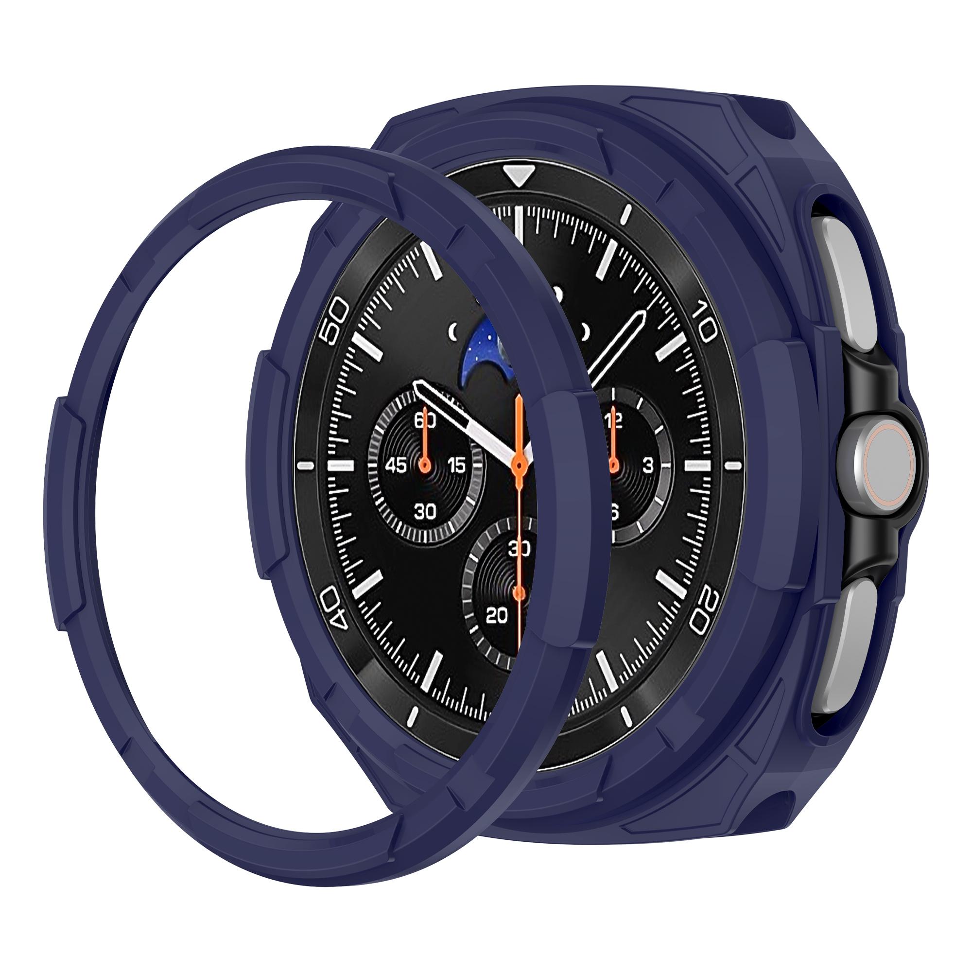 

Чохол для ПК+Захисне кільце Для Samsung galaxy watch 8 classic 46 мм Аксесуари Порожнистий бампер-оболонка Для galaxy watch 8 classic чохол galaxy watch8classic синій