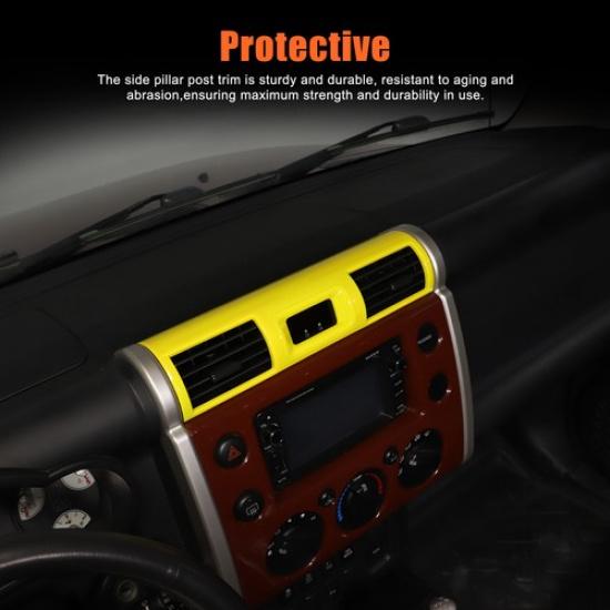 Yellow ABS Center Air Vent Trim Cover For Toyota FJ Cruiser 2007-