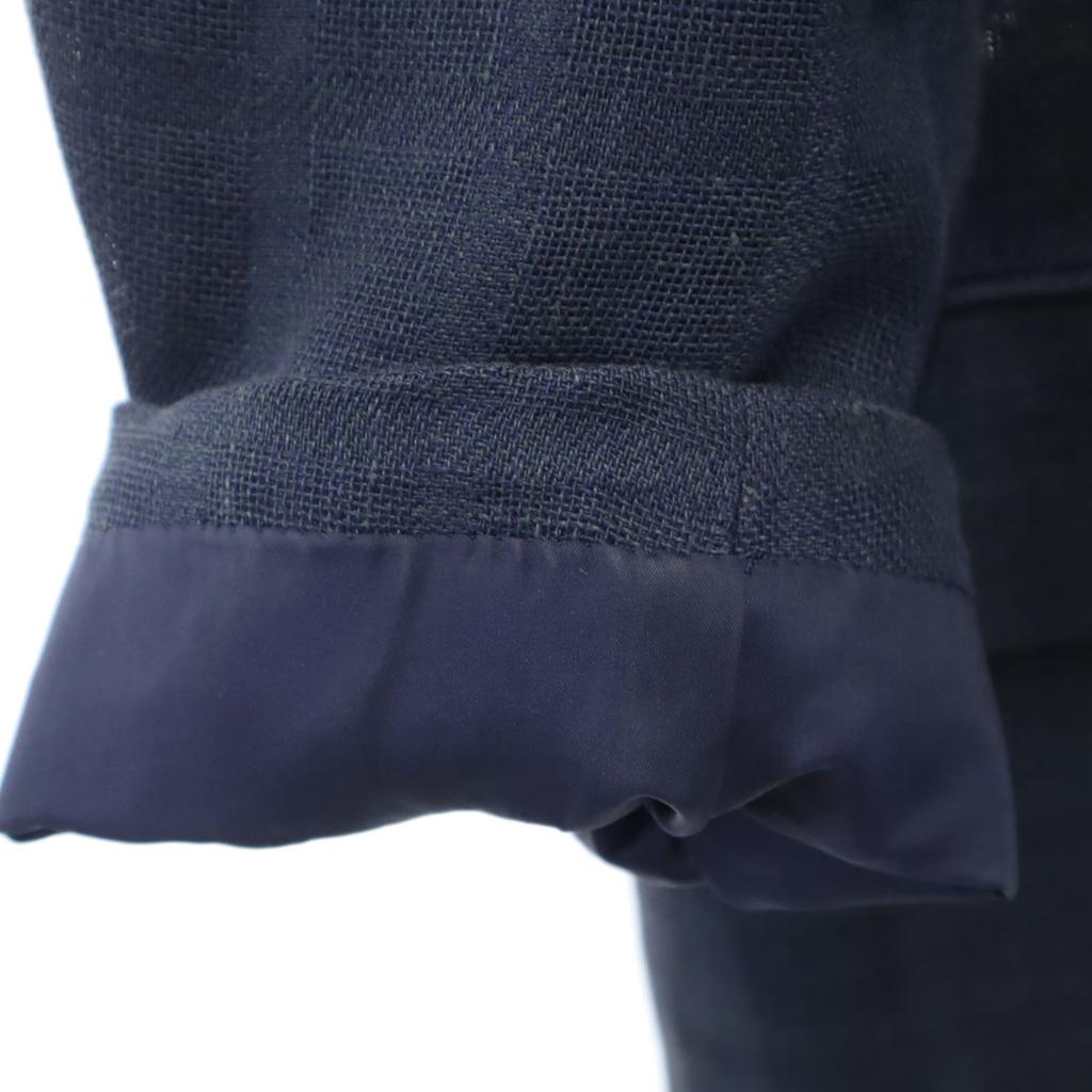 GIVENCHY 90s Linen Old Check Pattern tailored jacket S charcoal Men's Used