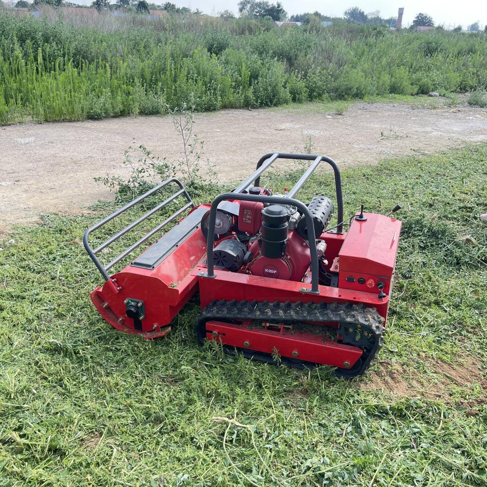 Self-Propelled Agricultural Crawler Mower & Weeder for Challenging Terrain