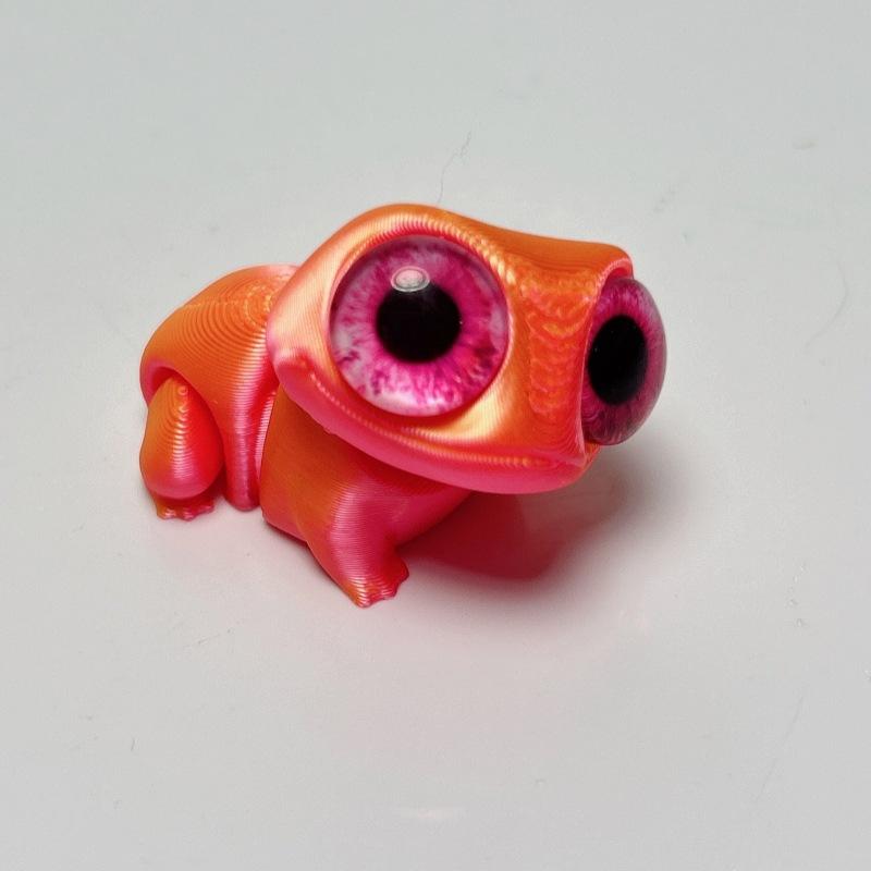 3D-Druck Niedliche Froschfigur Spielzeug Heimdekorationen Gelenke Beweglich Realistische Augen Mini Frosch Tier Spielzeug Kindergeschenke