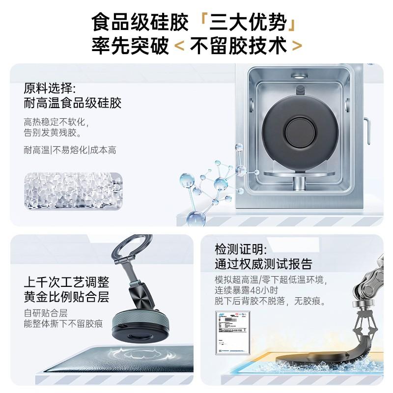 Magnetic Phone Ring Holder Stand With Rotating Base Car Dashboard Desk Home Office Use Zinc Alloy ABS