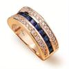 Accessories1pc Fashion Inlaid Blue and White Synthetic Zircon, Simple and Changeable Style Jewelry