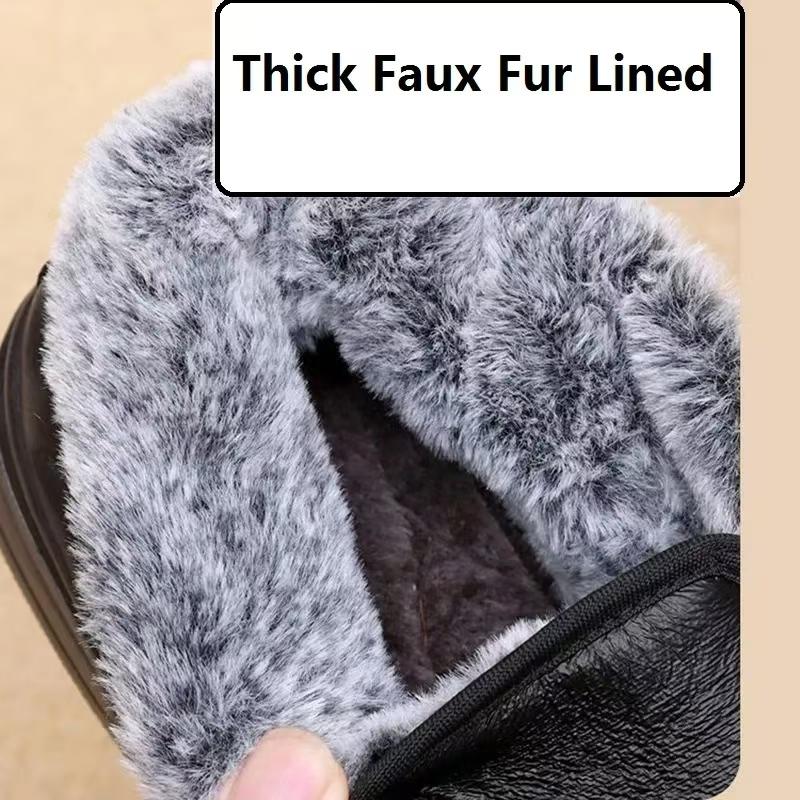 Fashion Men's Snow Boots 2024 Winter Fashion Cotton Shoes Thicken Plush Warm Male Outdoor Casual Short Boots Mid Top Waterproof Boot Man
