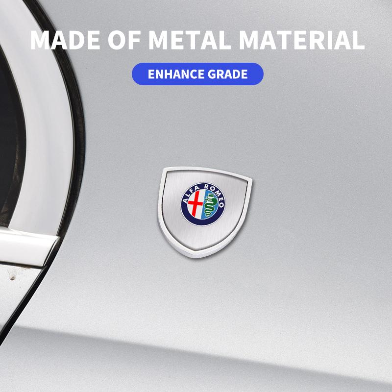 Nuovi Adesivi Decorativi Scudo Emblema Metallo 3D per Parafango Carrozzeria Auto Accessori Auto Per Alfa Romeo 308