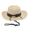 Decorative Clover Belt Jazz Hats Women Men Summer Straw Hat Beach Holiday Sun Cap Western Style Cowgirl Hat