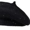Outdoor Shopping Headgear Knitted Beret Hat for Women Winter Warm Painter Cap Fleece Soft Lined Cap Lined Cozy Solid Color Artist Cold Weather