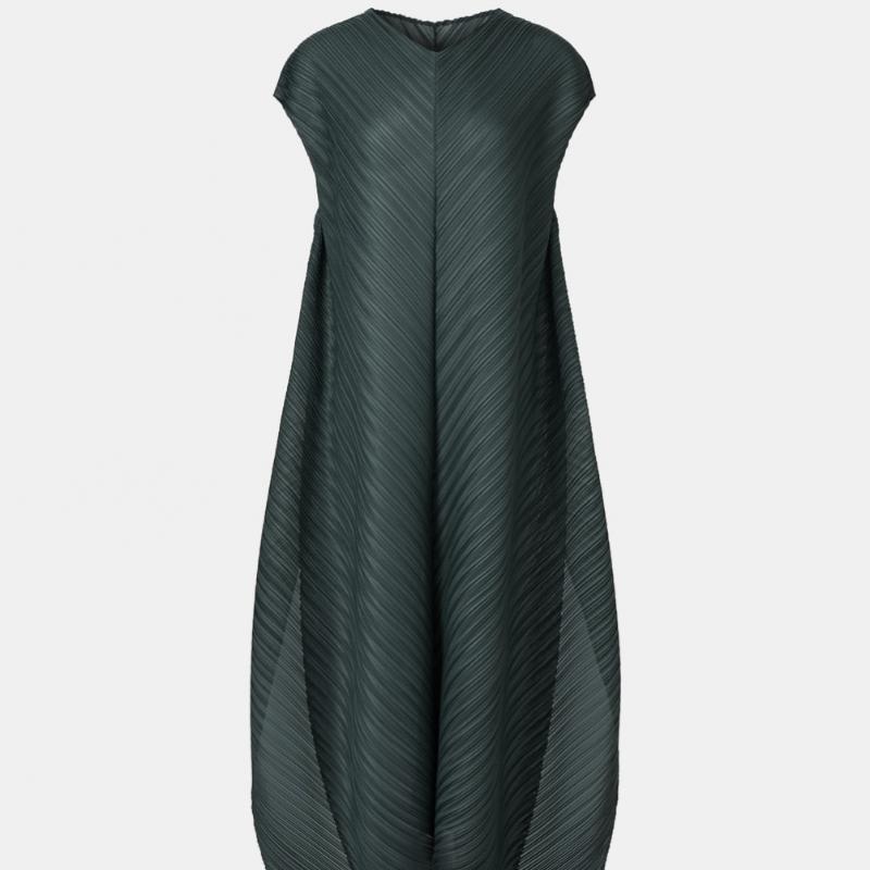 Pleats Me Diagonal Pleated Balloon Dress Ppopm126011