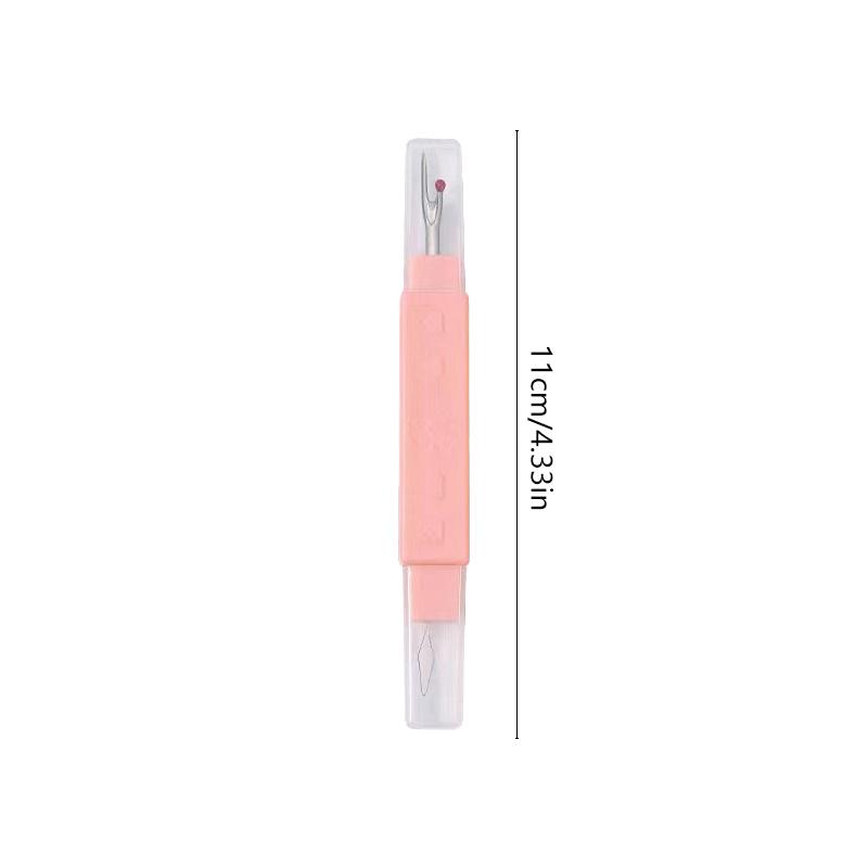 2 In 1 Sewing Needle Threader Seam Ripper Dual Purpose Sewing Tool Portable Home Thread Cutter Double Head With Protective Cover