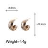 French Retro Gold Hollow C-Shaped Intersecting Lines Earrings for Women – Elegant, High-End Ear Jewelry
