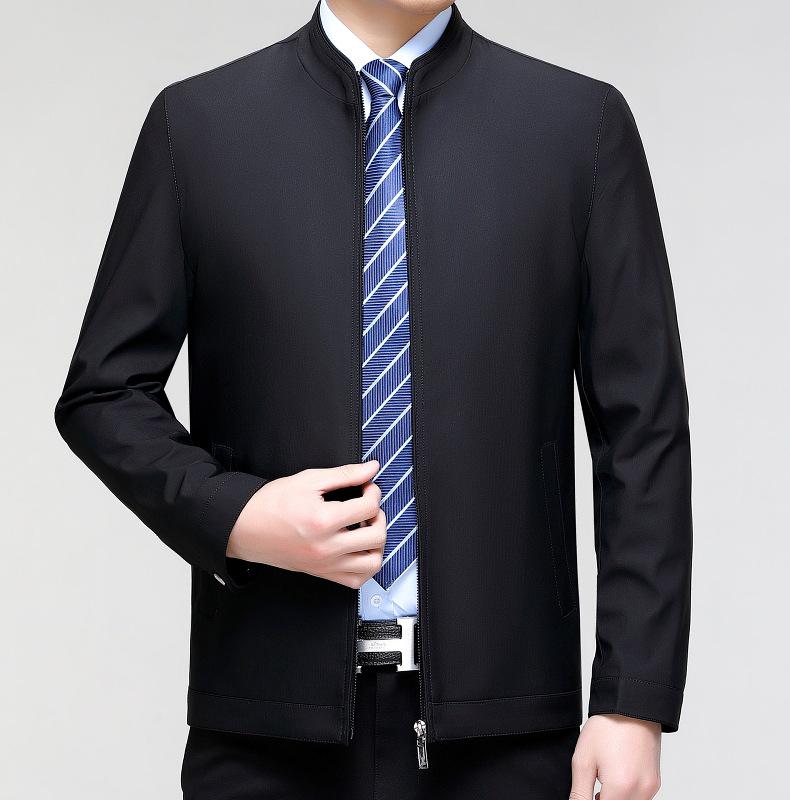 2024 Spring Business Casual Turn-Down Collar Jacket for Middle-Aged Men