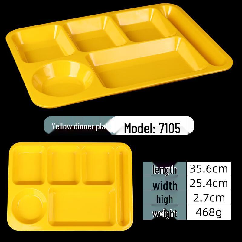 

Melamine Multi-Compartment Rectangular Cafeteria Plate