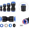 23/60Pcs/Box PU Kit Pneumatic Quick Coupling 4/6/8/10/12/14mm PU Straight Through Air Tubing High Pressure Quick Plug 4 6 8 10mm
