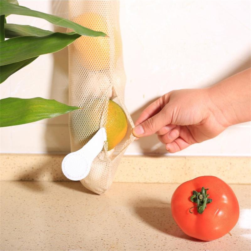 Reusable Mesh Fruit and Vegetable Hanging Bag Garlic Onion Hanging Storage Bag Home Hollow Kitchen Accessories