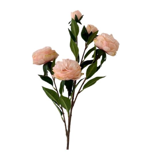 Artificial Peony Flowers 35.8" Faux Peony Stems Realistic Fake Silk Peony Branches with 3 Bloom Heads And 2 Buds for Vase DIY Bouquet Weeding