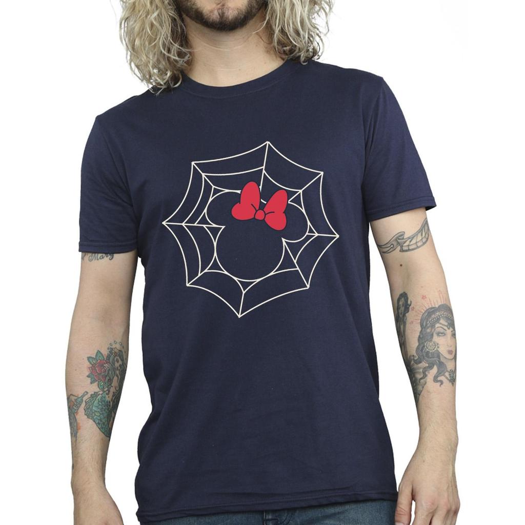 Disney Mens Minnie Mouse Spider Web T-Shirt