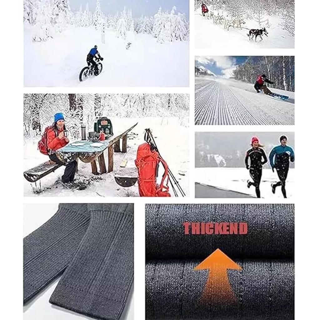 Winter Thermal Knee Sleeves Oversize Fleece Lined Knee Brace Gift For A Birthday Christmas