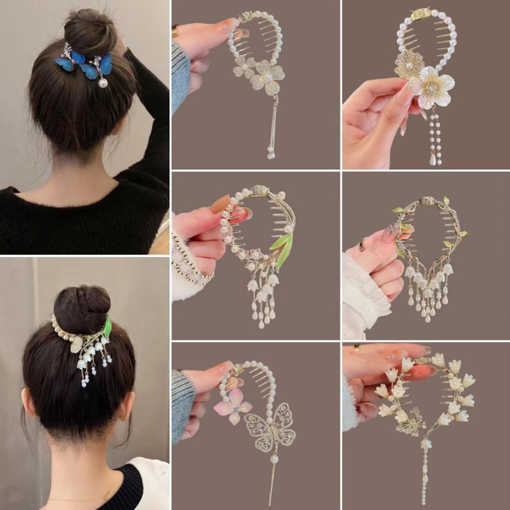 Eleganti Fermagli per Capelli con Strass e Perle con Nappe e Motivi per Donne e Ragazze