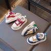 2025 Winter New Leather Boys' & Girls' Velvet-Lined Warm Cotton Casual Sneakers
