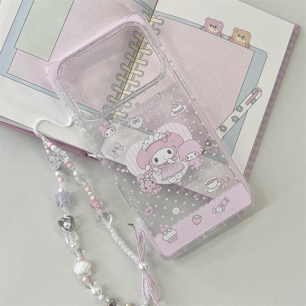 Cartoon Square Melody Drop-Proof Full Coverage Phone Case for iPhone 15/17/16 PROMAX