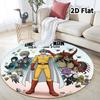 Onepunch Man Round Area Rug Carpet Rug For Living Room Bedroom Sofa Playroom Decor Nonslip Floor Mat