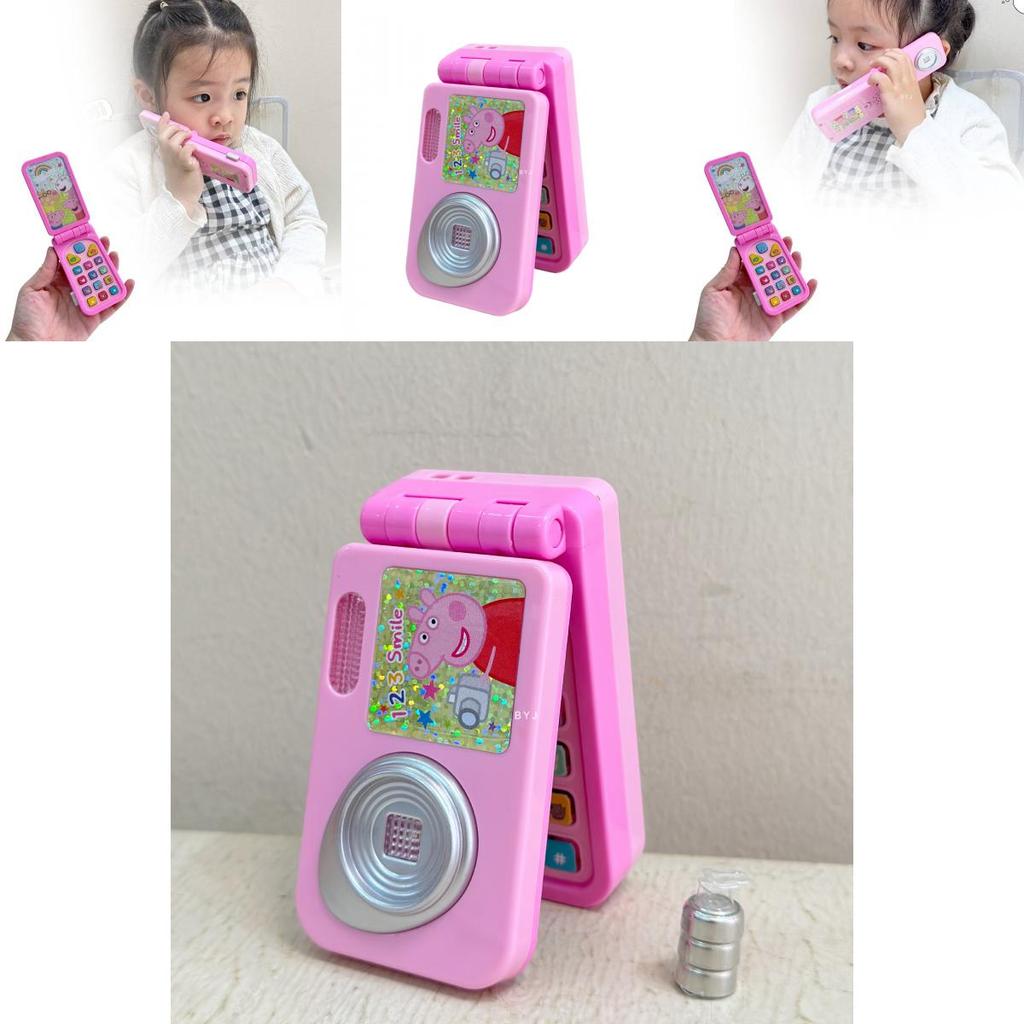 Telefono Giocattolo Educativo a Forma di Maialino con Suoni Musicali Realistici e Design Colorato per Bambini