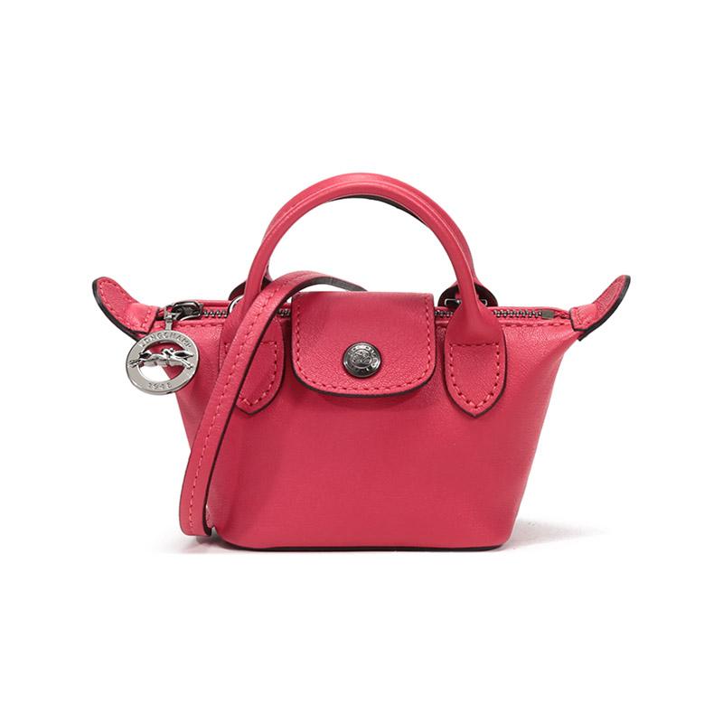 Longchamp Le Pliage Cuir Lambskin Mini Crossbody Shoulder Bag Women bags Red 10099757545 Basic Set (Bag+Dust Bag)