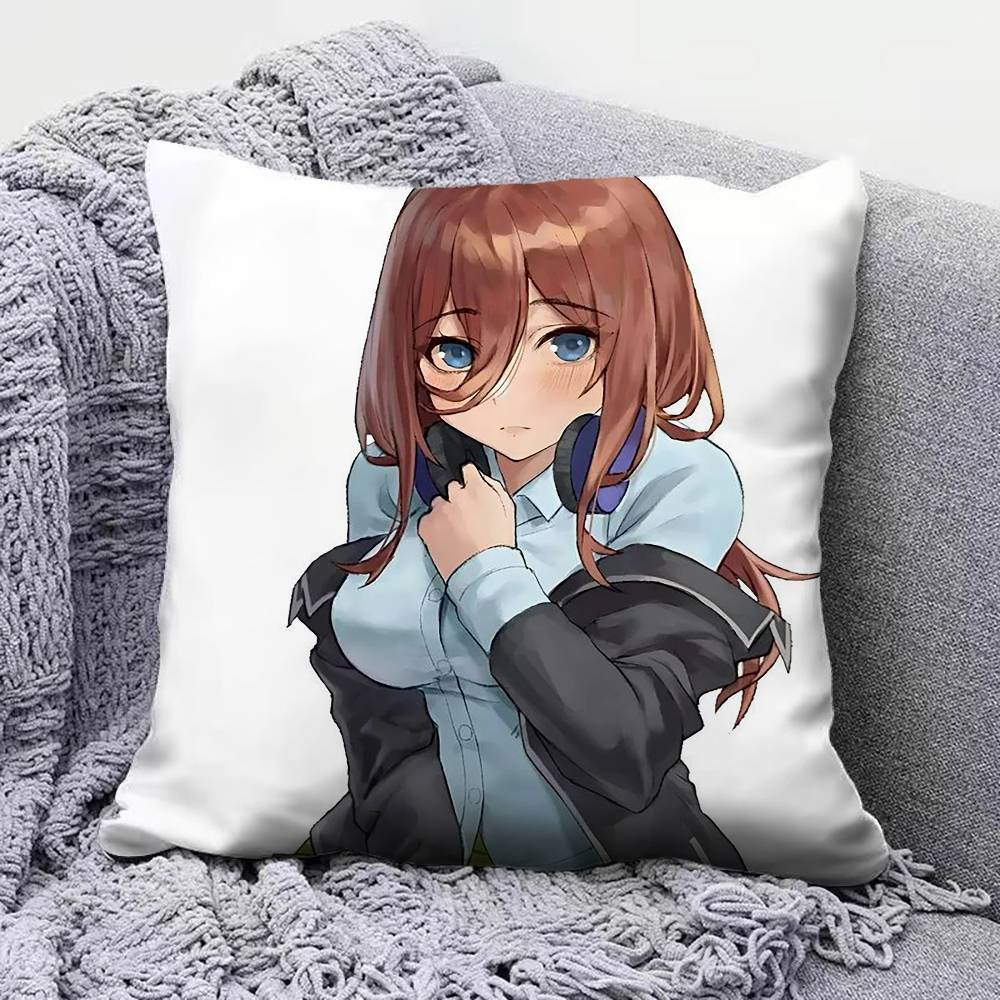 Miku Nakano toubun no hanayome Pillow Covers Home Sofa Cushion Covers and Aecorative Custom