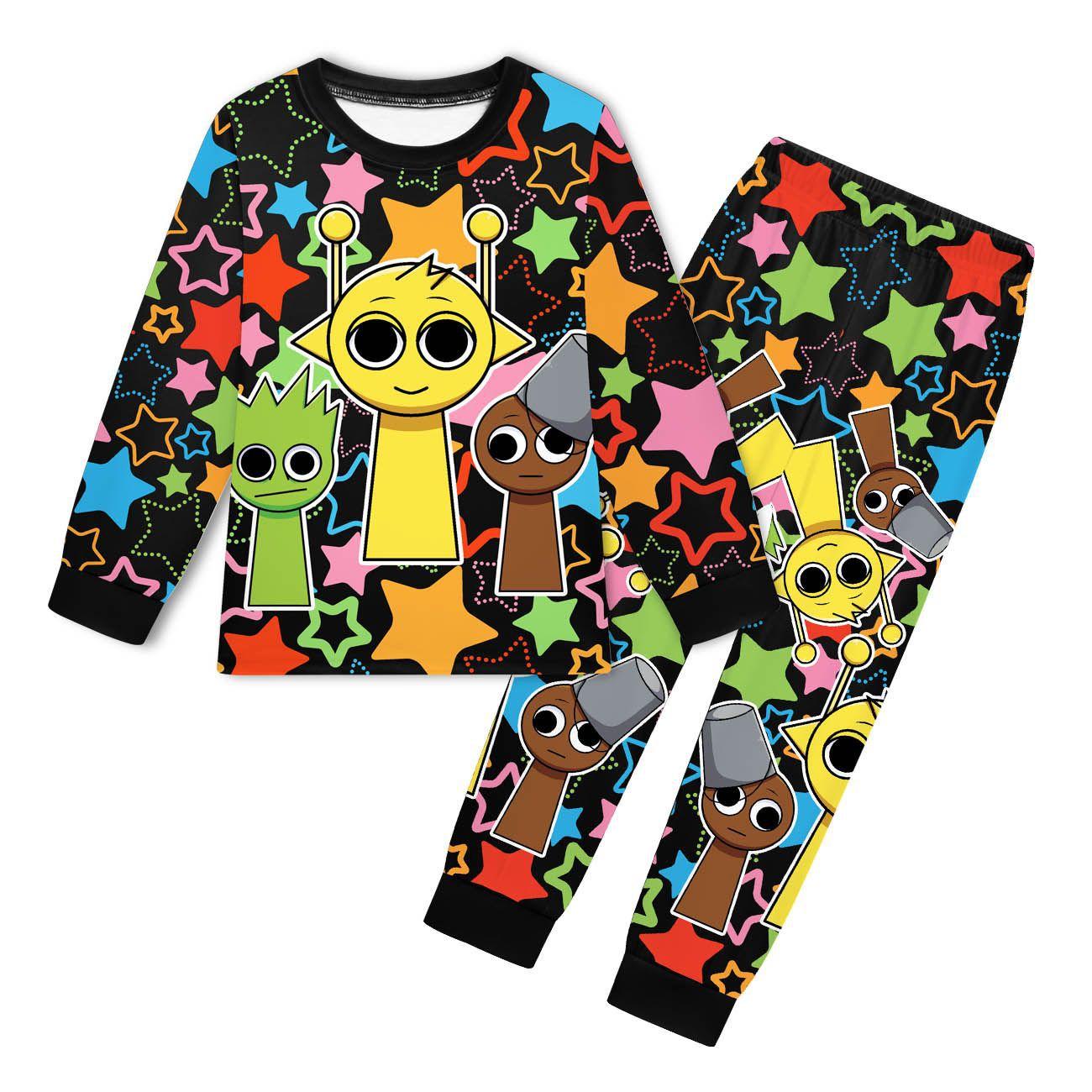 

Дитячий Осінньо-Зимовий Костюм-Двійка Косплей Ритмічна Коробка Мультяшний Малюнок Модний Милий Барвистий Принтний Набір Штанів з Довгим Рукавом 100