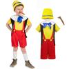 Costum Umorden Păpușă Pinocchio pentru Copil Mic Copil Băiat cu Nas Lung 3-4 ani 4-12 ani